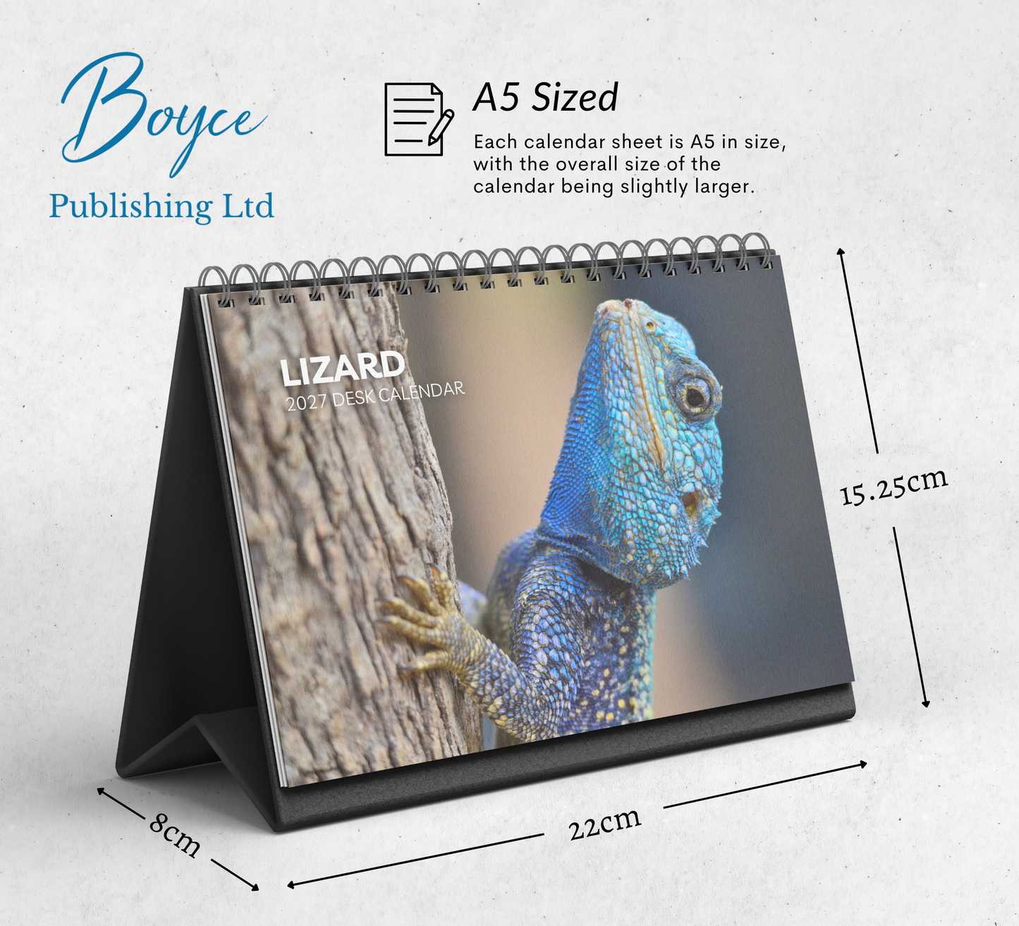 Lizard Desk Calendar 2027-2028