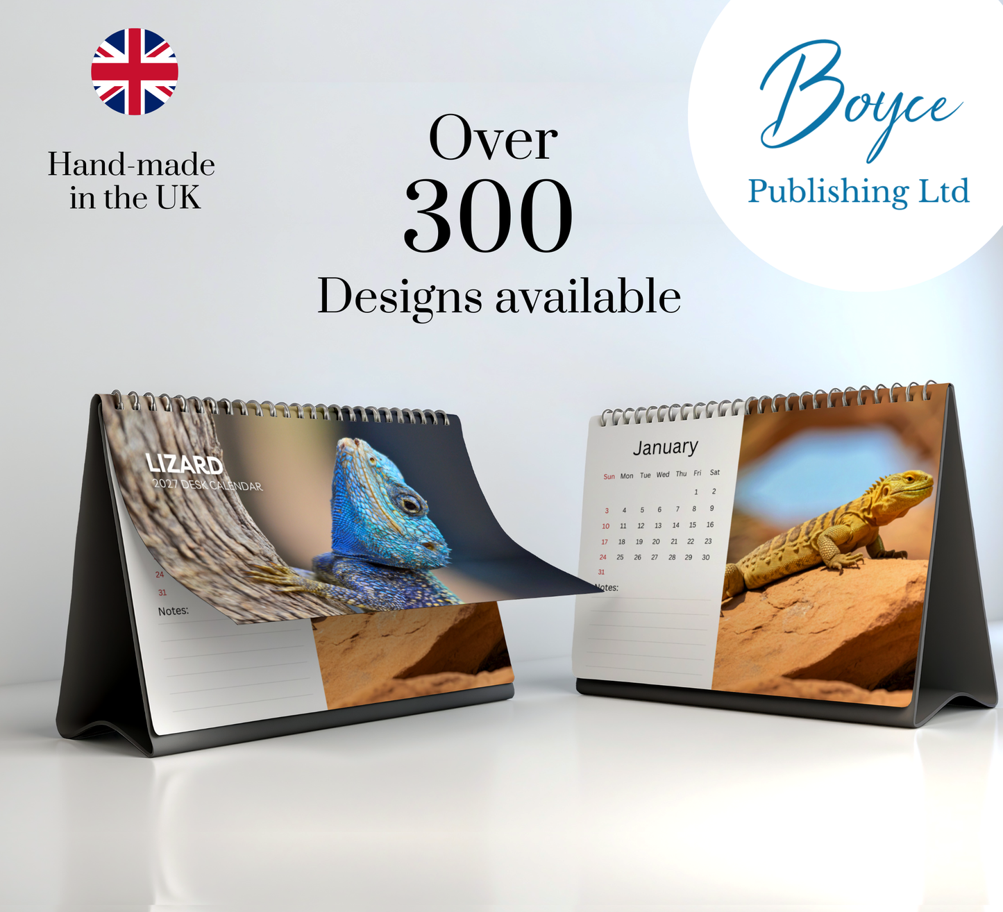 Lizard Desk Calendar 2027-2028