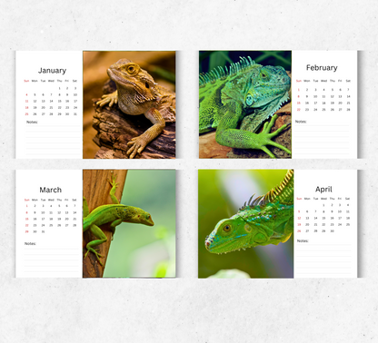 Lizard Desk Calendar 2026-2027