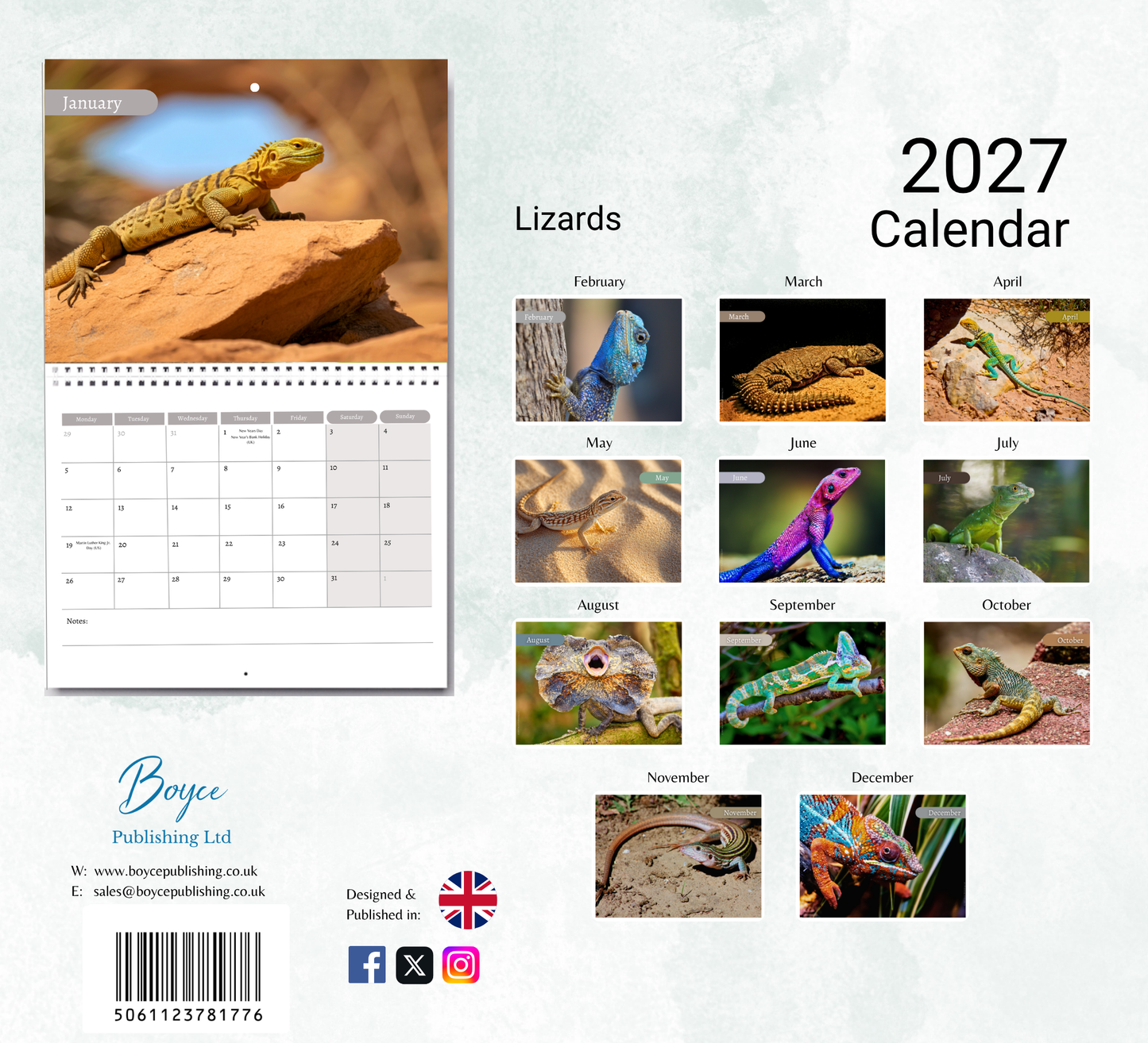 Lizard Calendar 2027