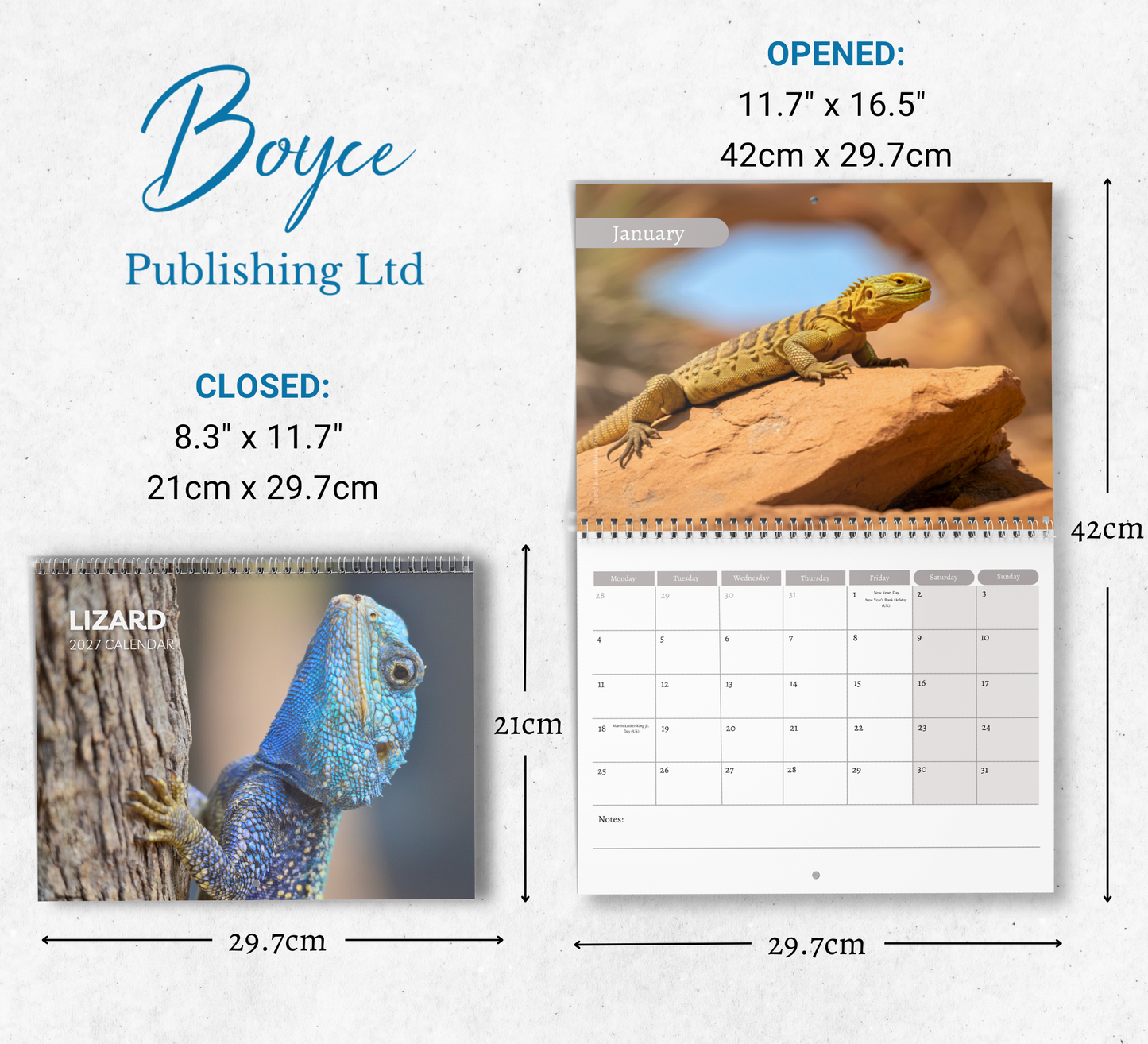 Lizard Calendar 2027