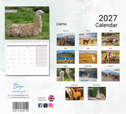 Llama Calendar 2027