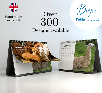 Llama Desk Calendar 2027-2028