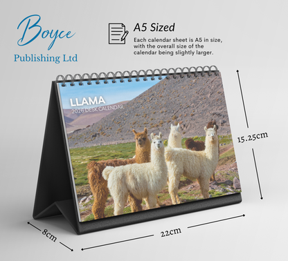 Llama Desk Calendar 2026-2027
