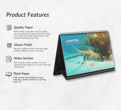 Lobster Desk Calendar 2026-2027