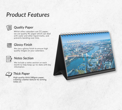 London Desk Calendar 2027-2028