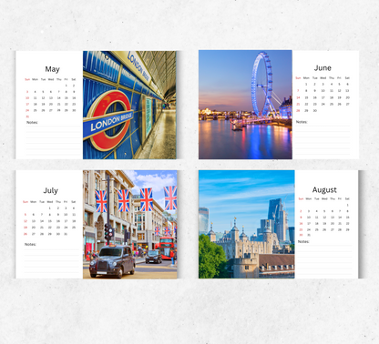 London Desk Calendar 2026-2027