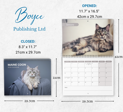 Maine Coon Calendar 2026
