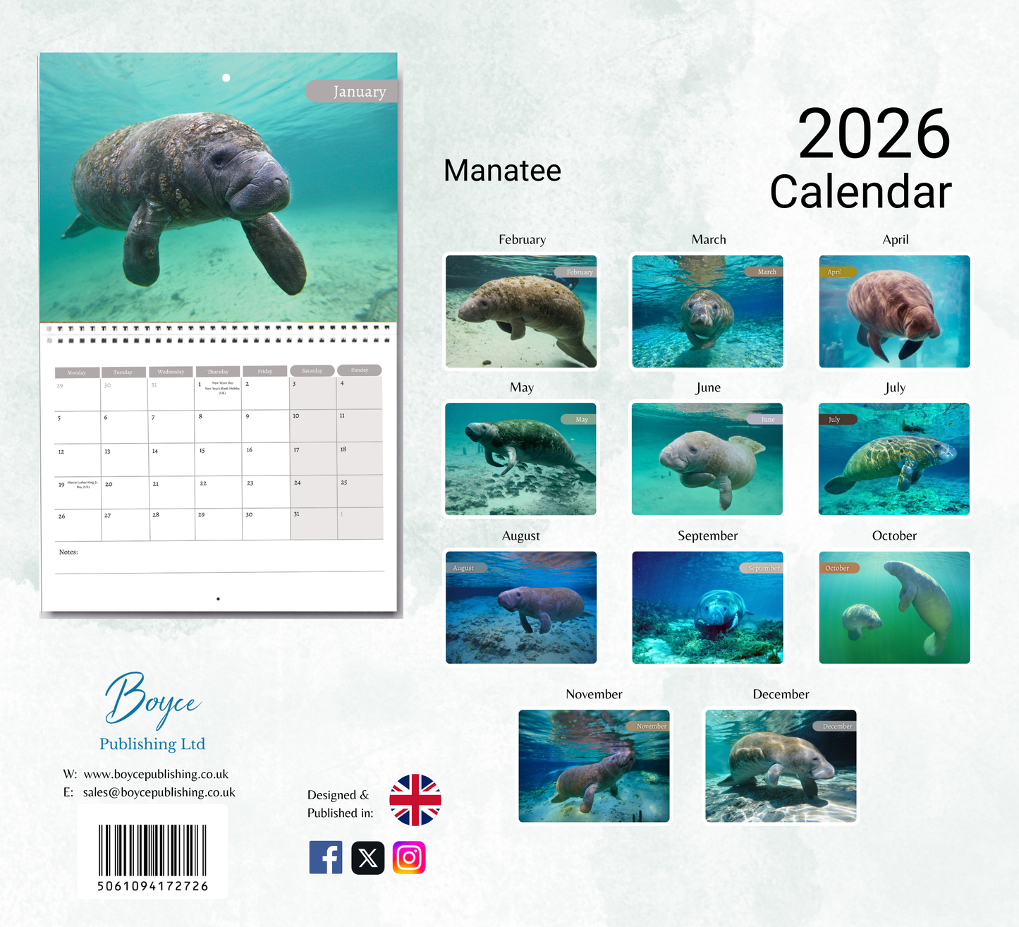 Manatee Calendar 2026