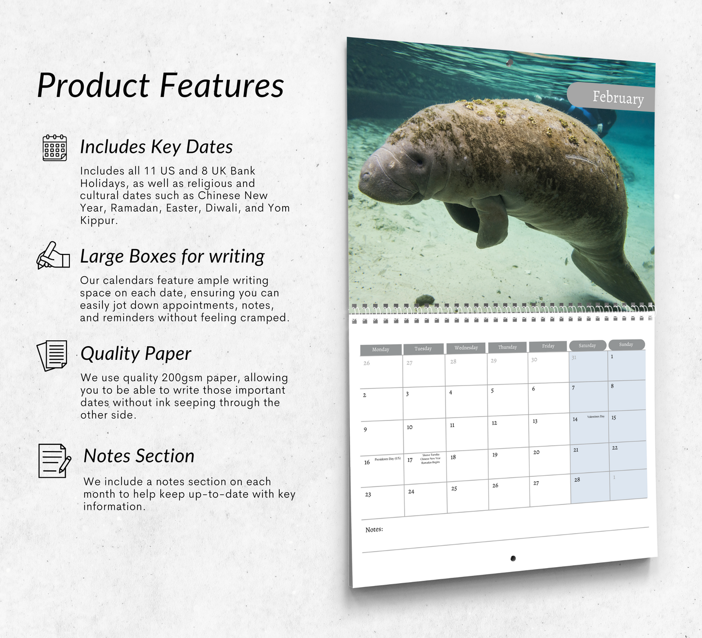 Manatee Calendar 2026