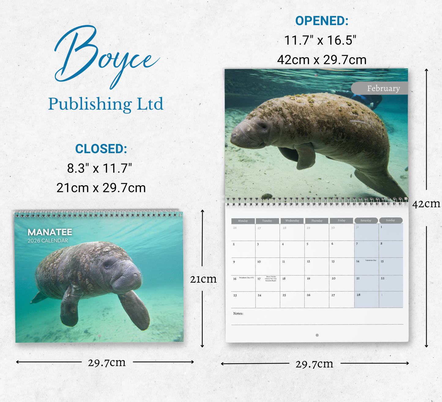 Manatee Calendar 2026
