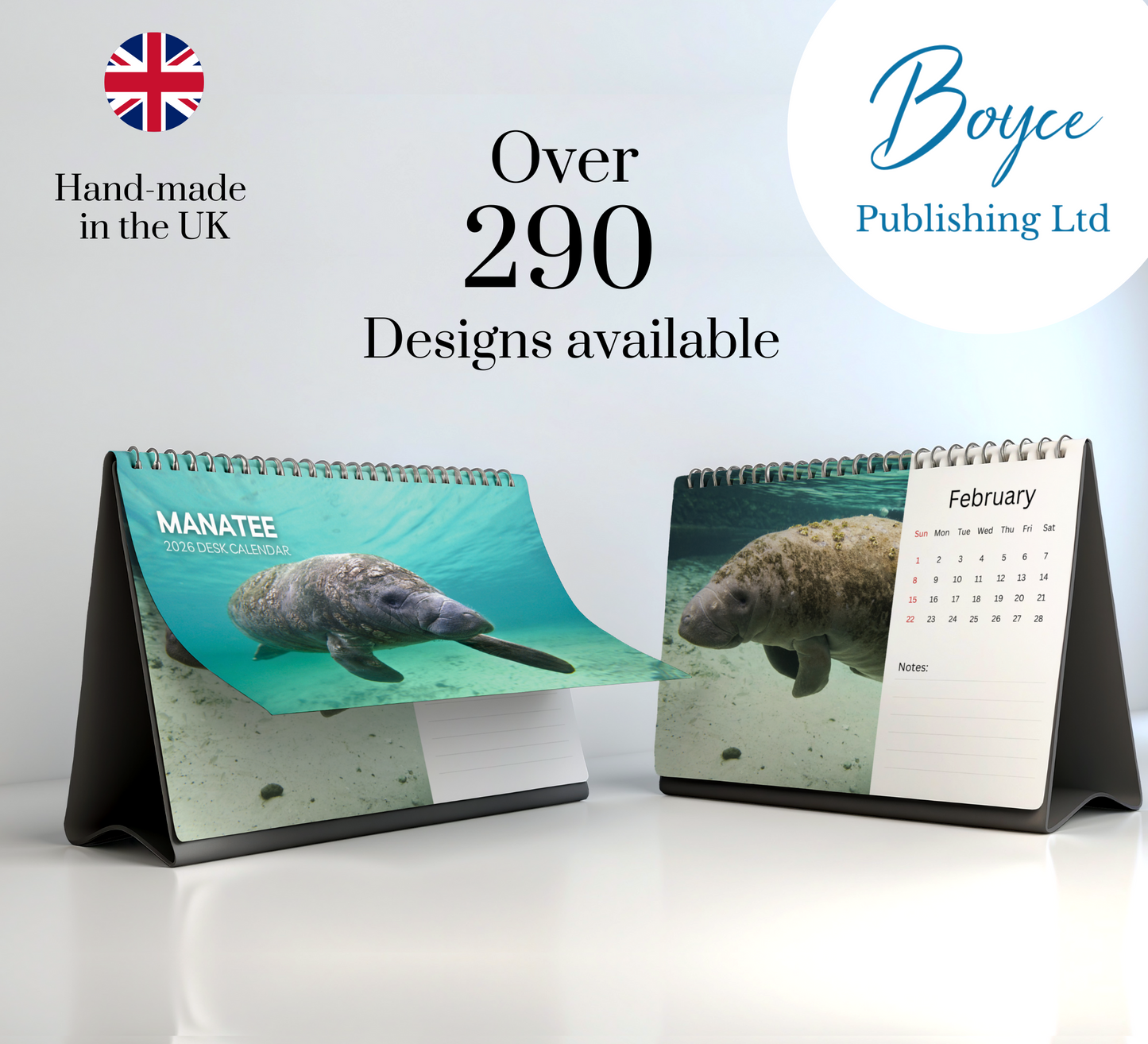 Manatee Desk Calendar 2026-2027