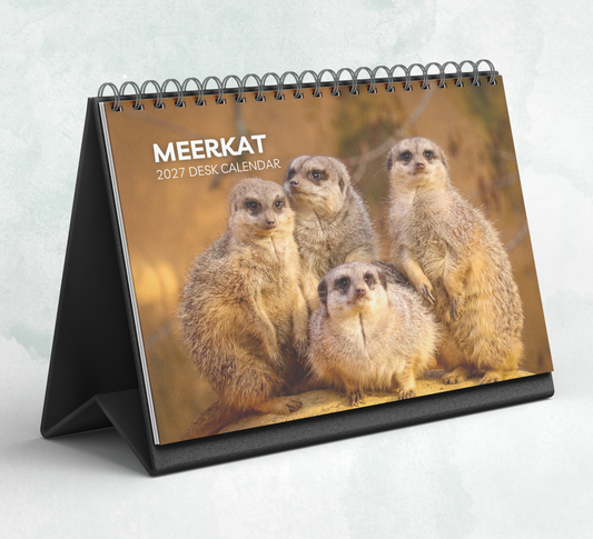 Meerkat Desk Calendar 2027-2028