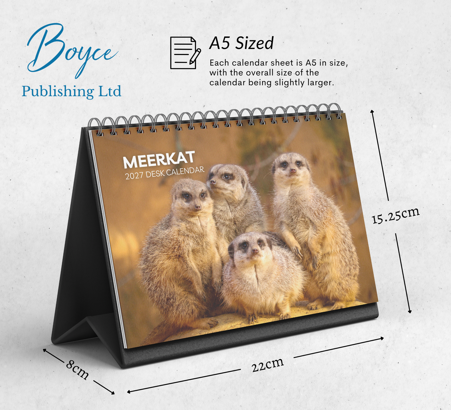 Meerkat Desk Calendar 2027-2028