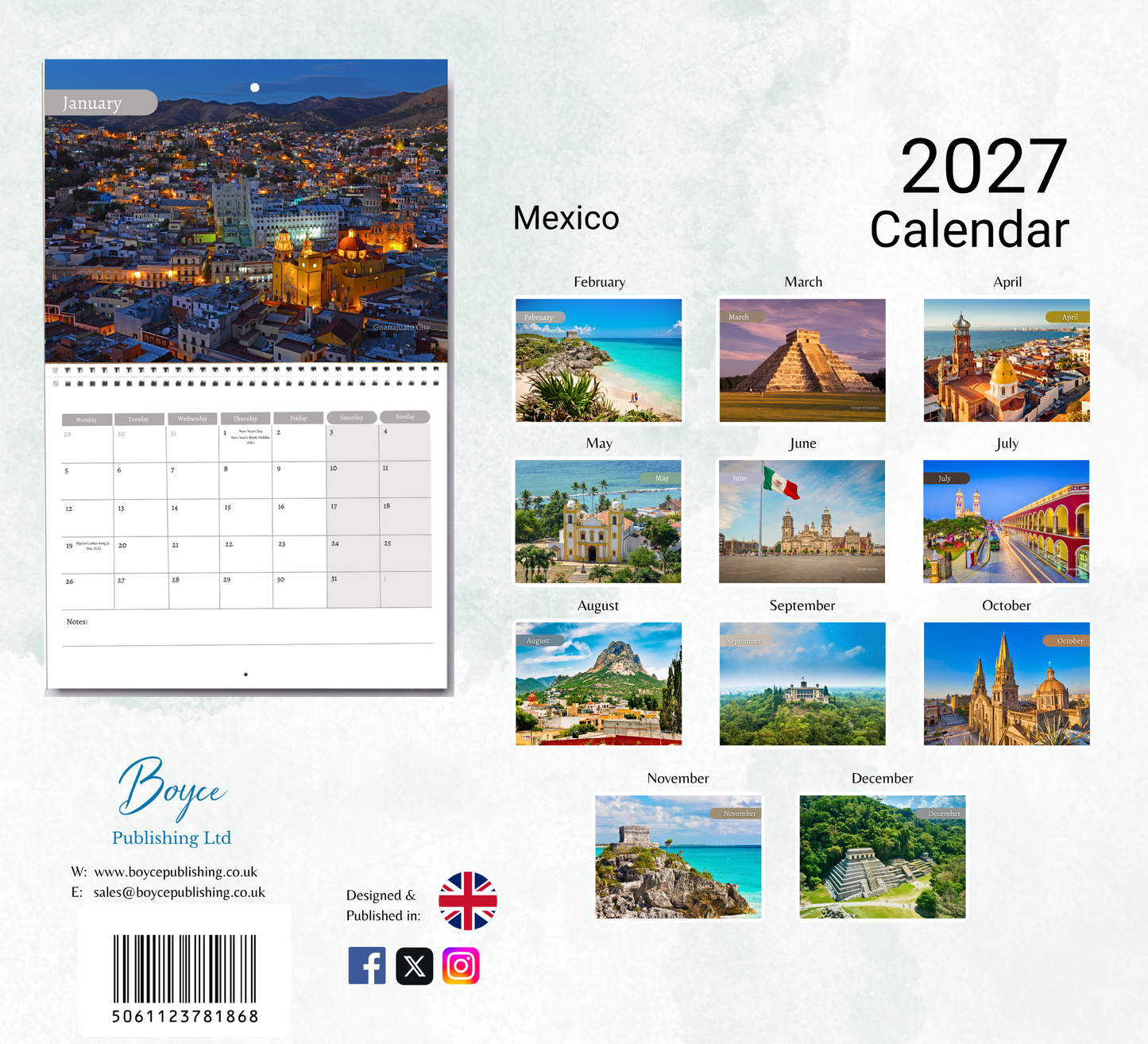 Mexico Calendar 2027
