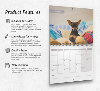 Miniature Pinscher Calendar 2027