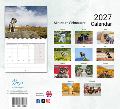 Miniature Schnauzer Calendar 2027