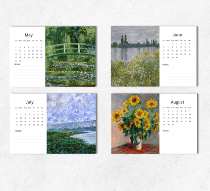 Monet Desk Calendar 2027-2028