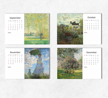 Monet Desk Calendar 2027-2028