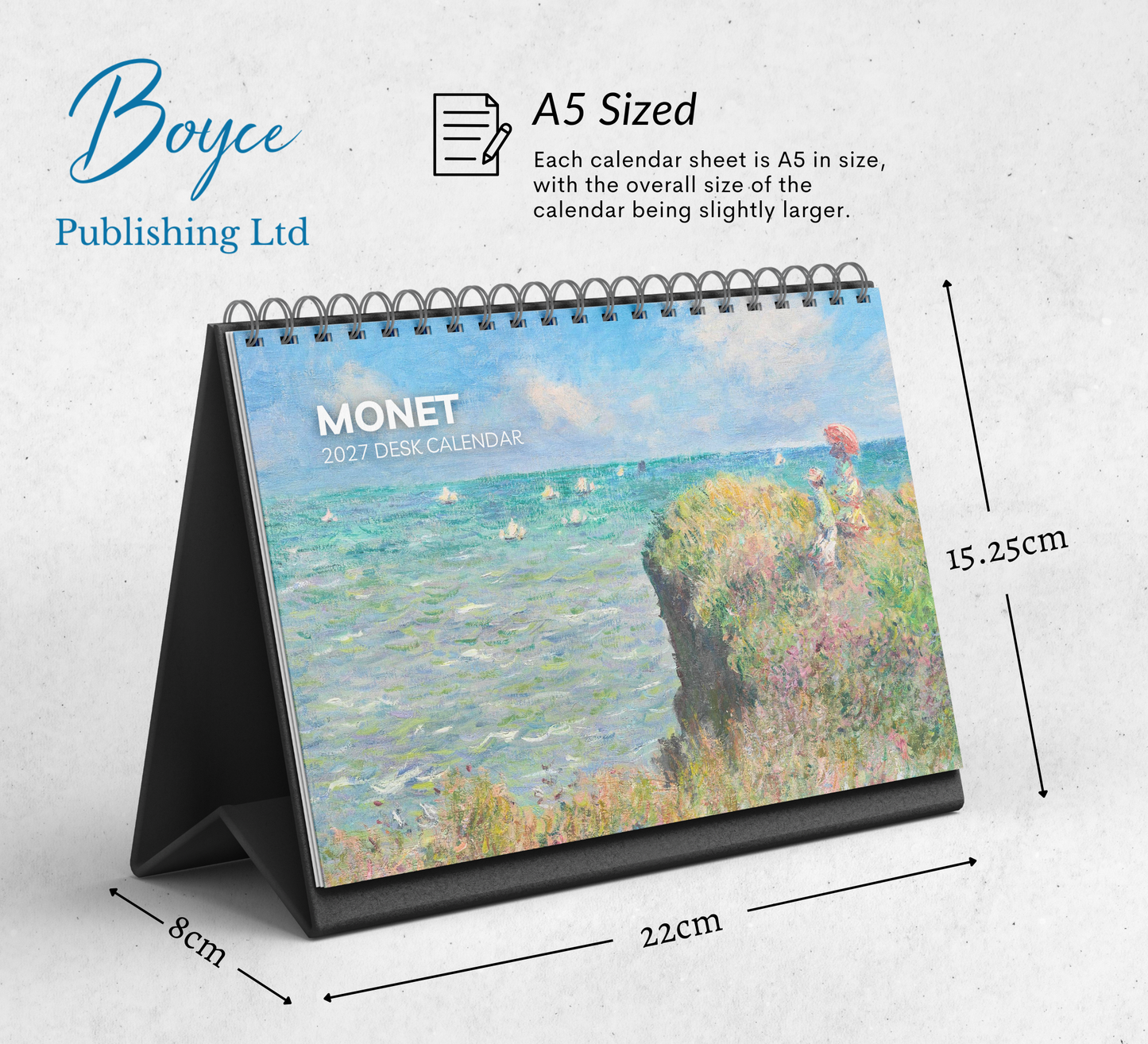 Monet Desk Calendar 2027-2028