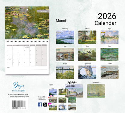 Monet Calendar 2026