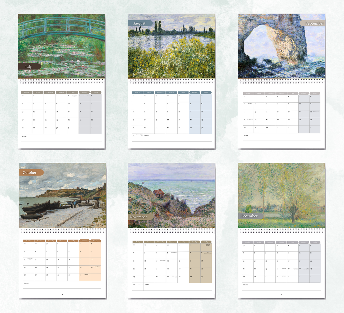 Monet Calendar 2026