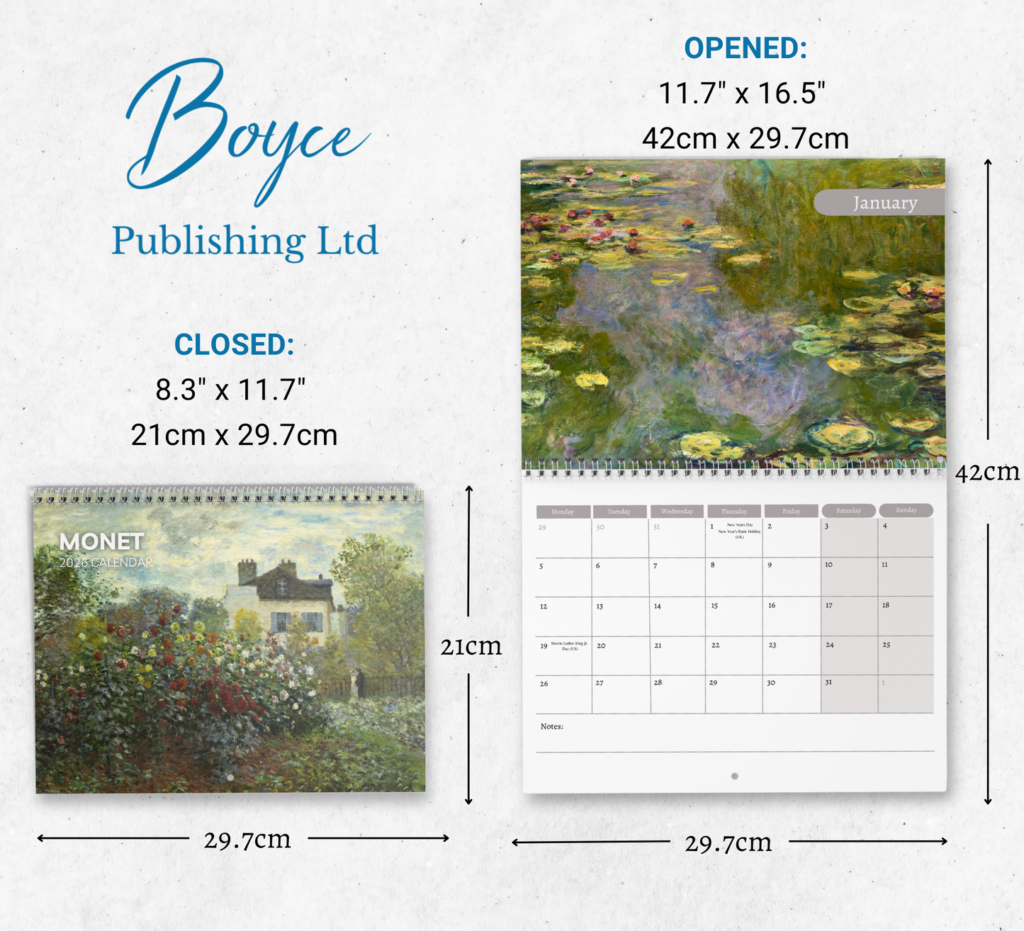 Monet Calendar 2026