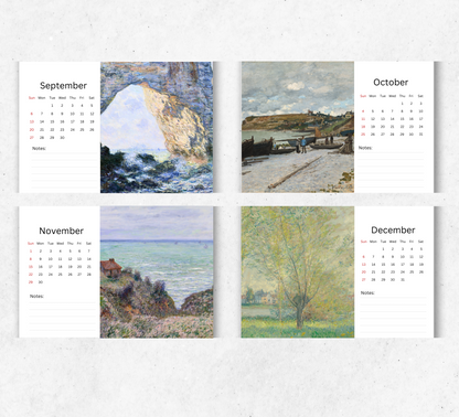 Monet Desk Calendar 2026-2027