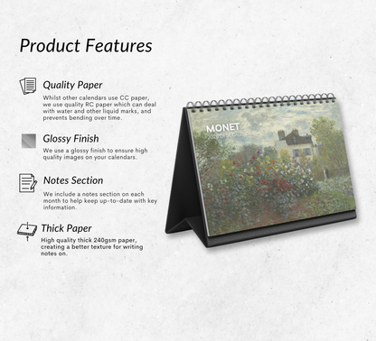 Monet Desk Calendar 2026-2027