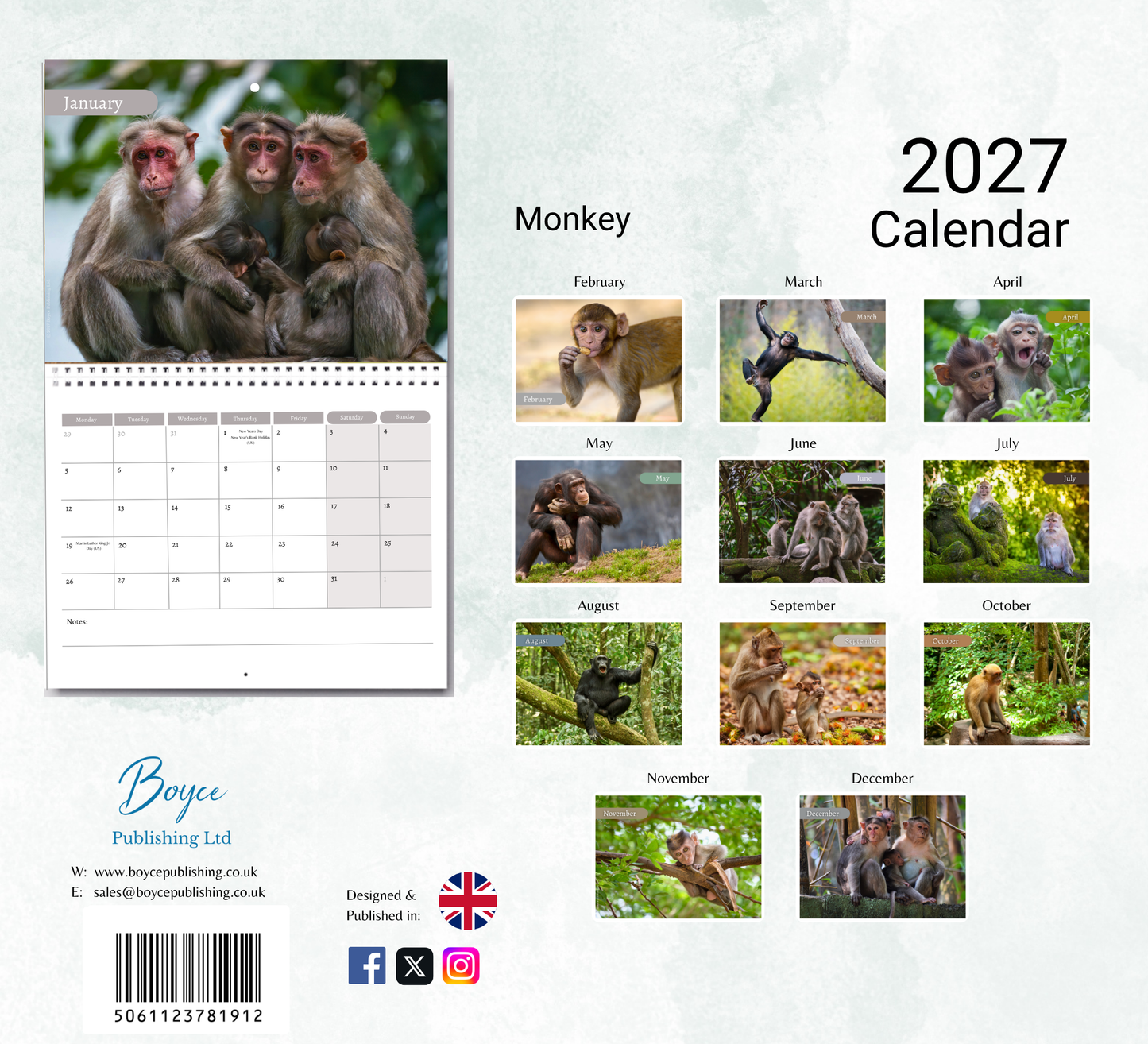 Monkey Calendar 2027