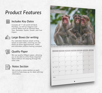 Monkey Calendar 2027