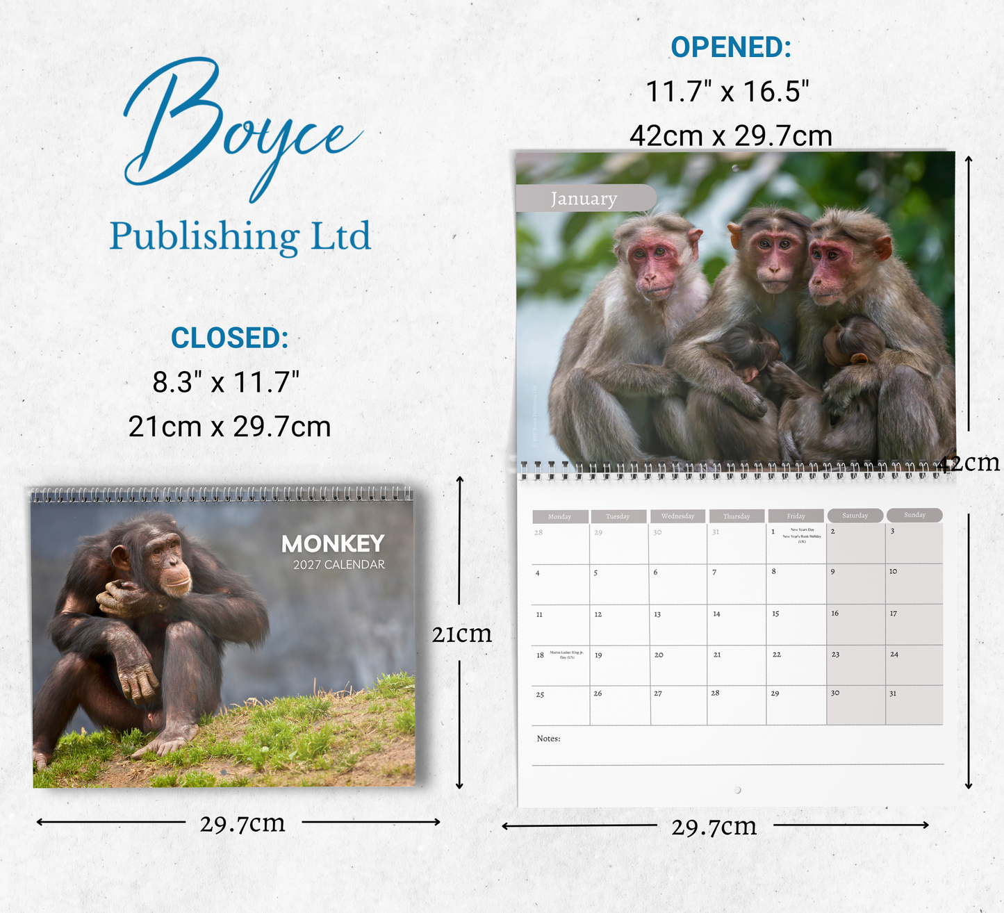 Monkey Calendar 2027