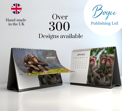 Monkey Desk Calendar 2027-2028