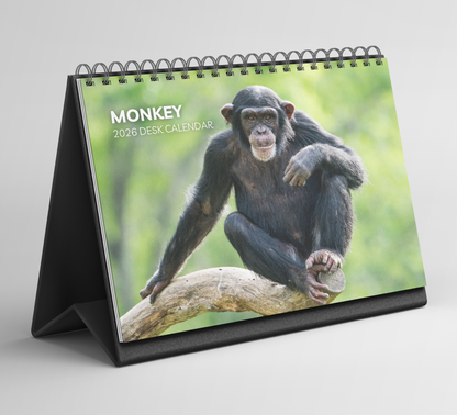 Monkey Desk Calendar 2026-2027