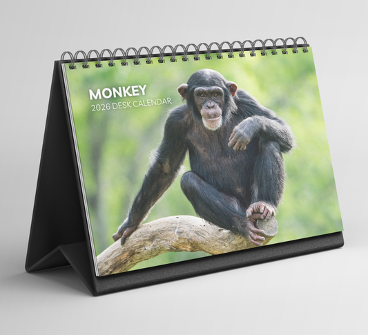 Monkey Desk Calendar 2026-2027