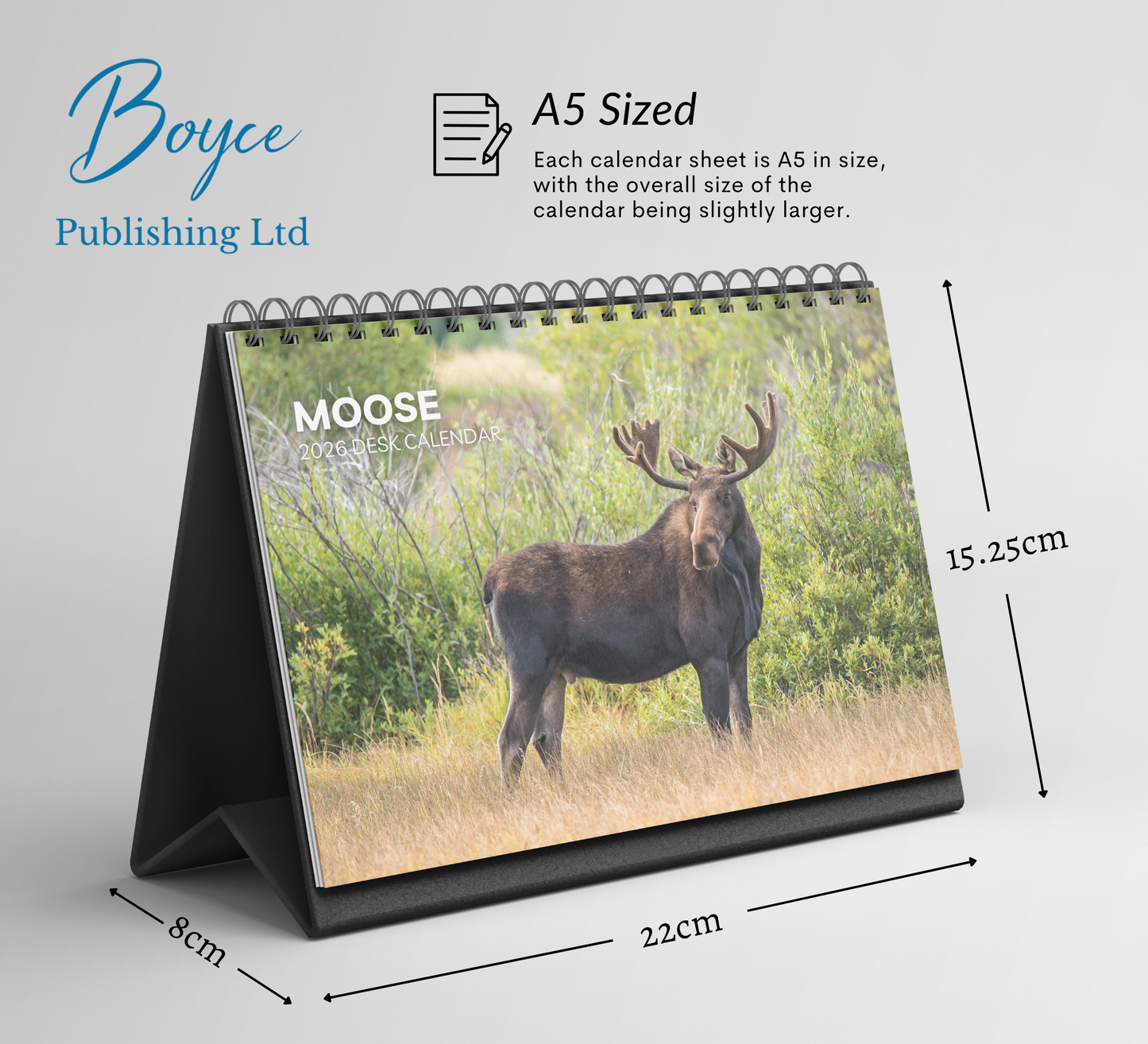 Moose Desk Calendar 2026-2027