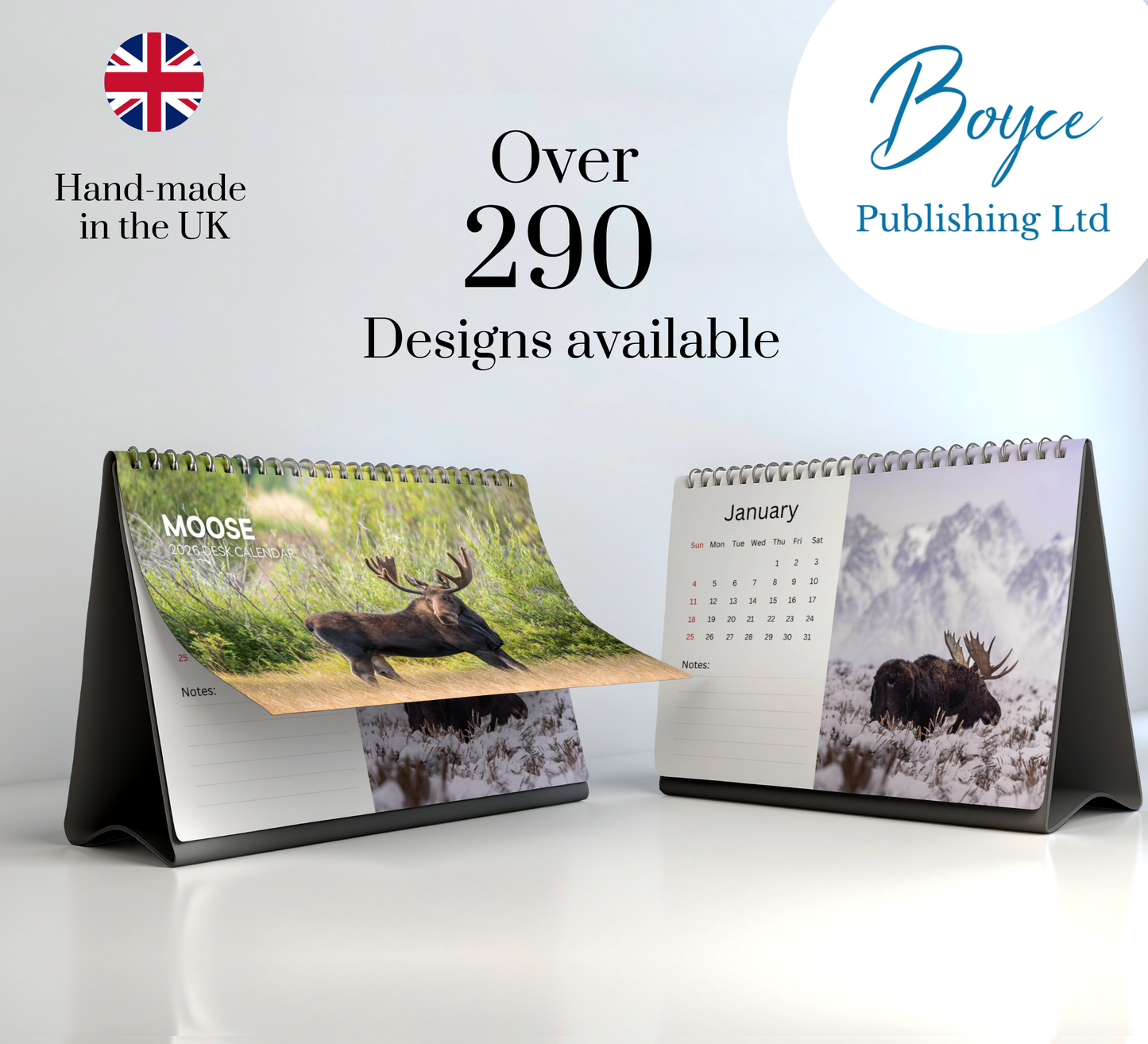 Moose Desk Calendar 2026-2027