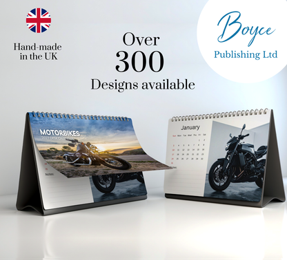Motorbikes Desk Calendar 2027-2028