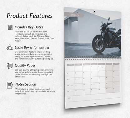 Motorbikes Calendar 2027