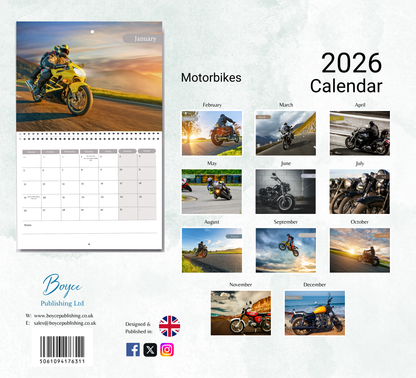 Motorbikes Calendar 2026