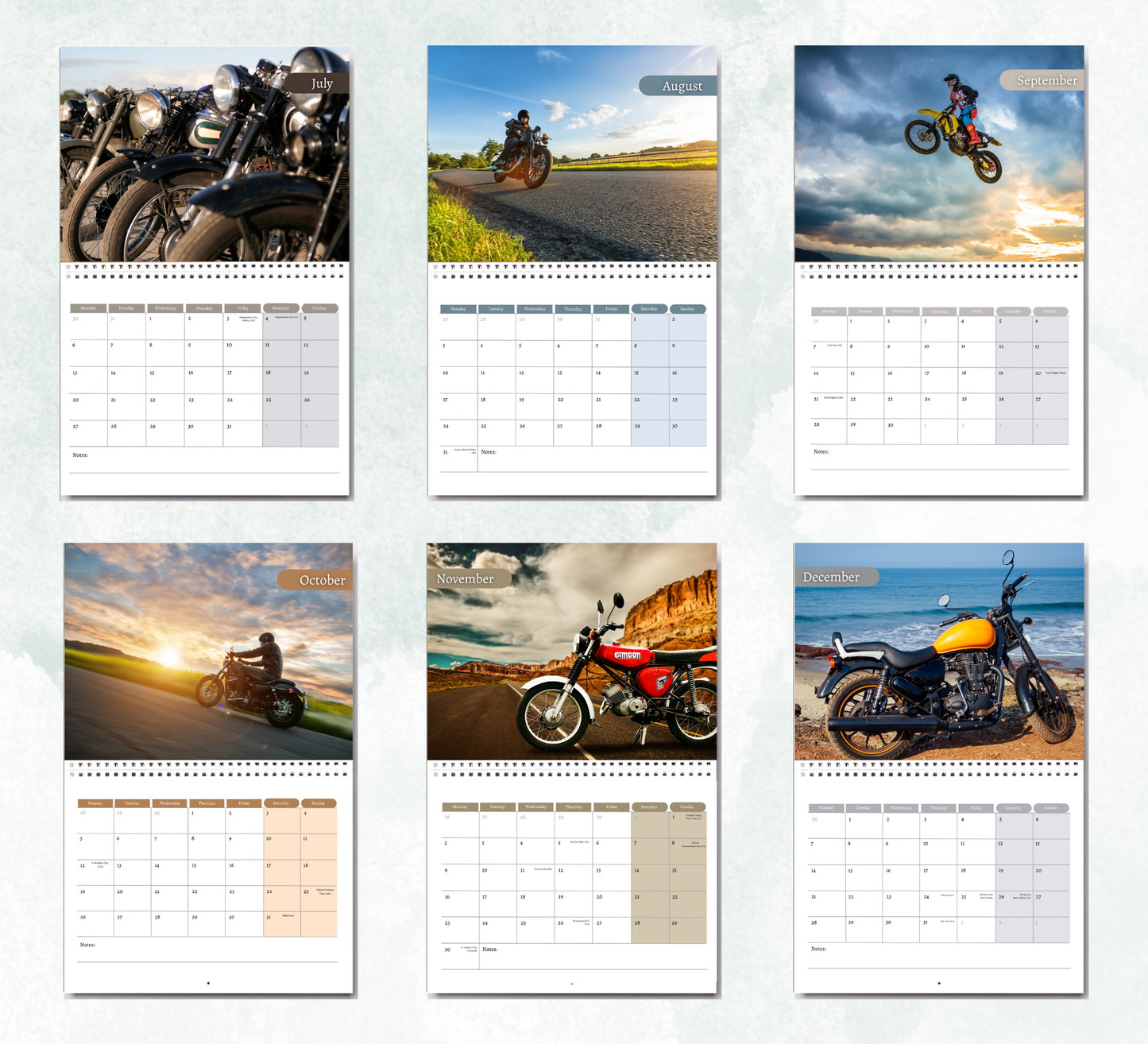 Motorbikes Calendar 2026