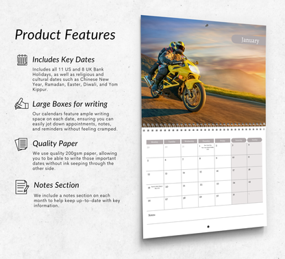 Motorbikes Calendar 2026