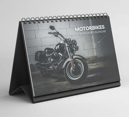 Motorbikes Desk Calendar 2026-2027