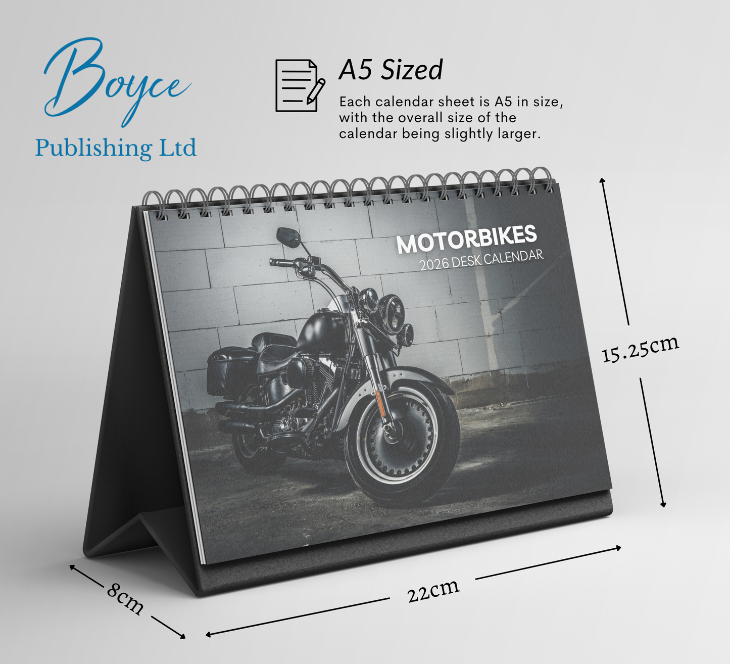 Motorbikes Desk Calendar 2026-2027