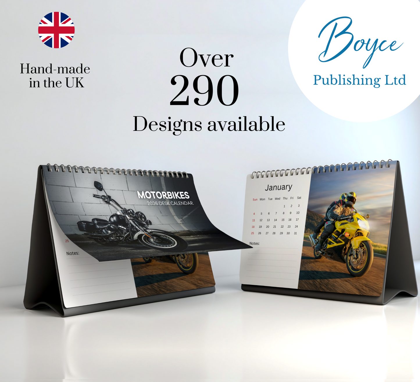 Motorbikes Desk Calendar 2026-2027