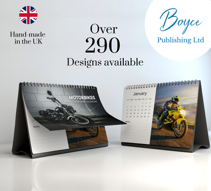 Motorbikes Desk Calendar 2026-2027