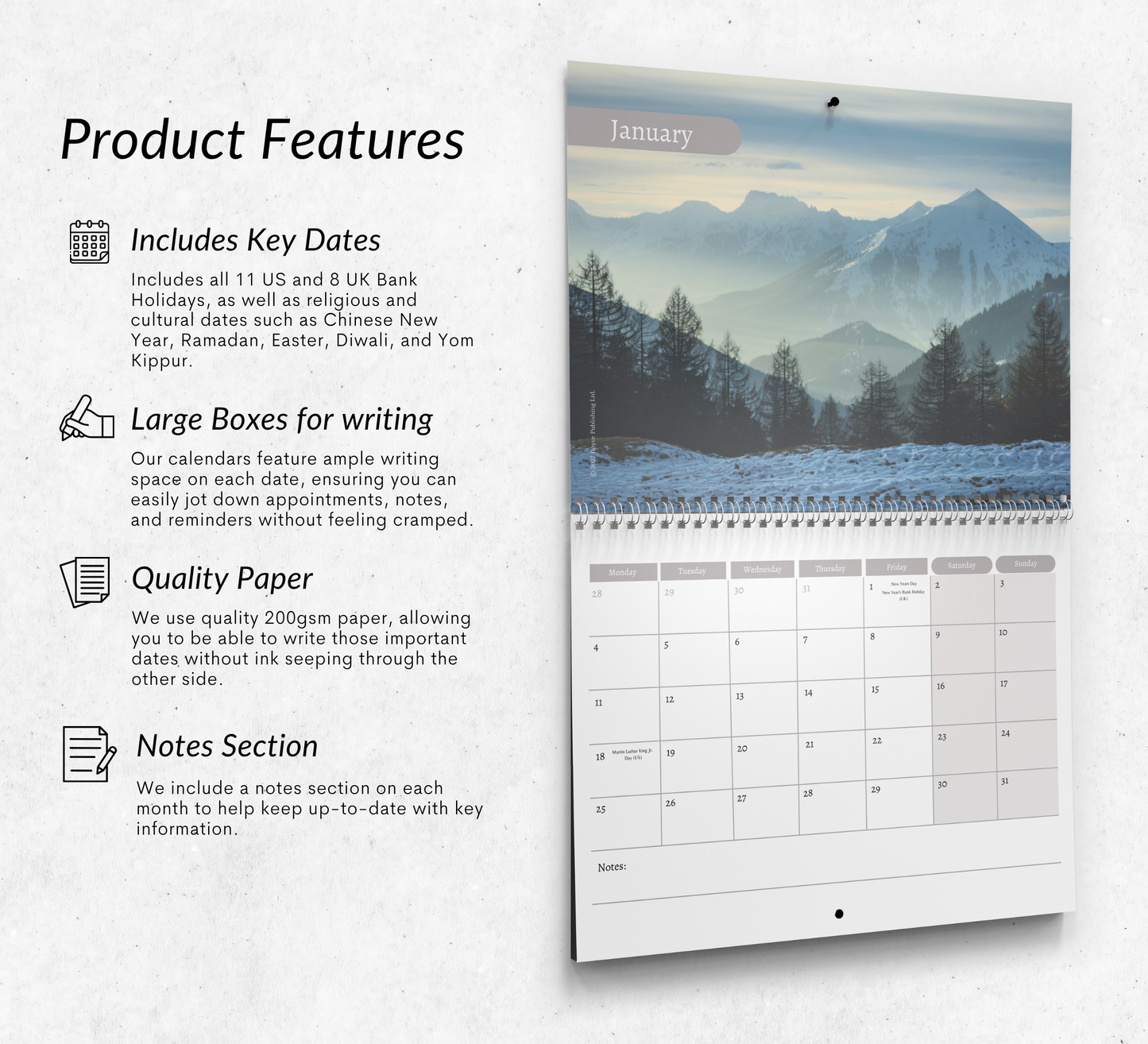 Mountain Calendar 2027