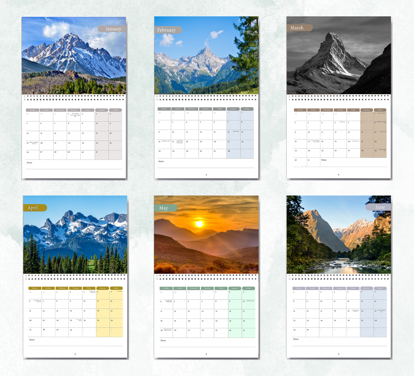 Mountain Calendar 2026