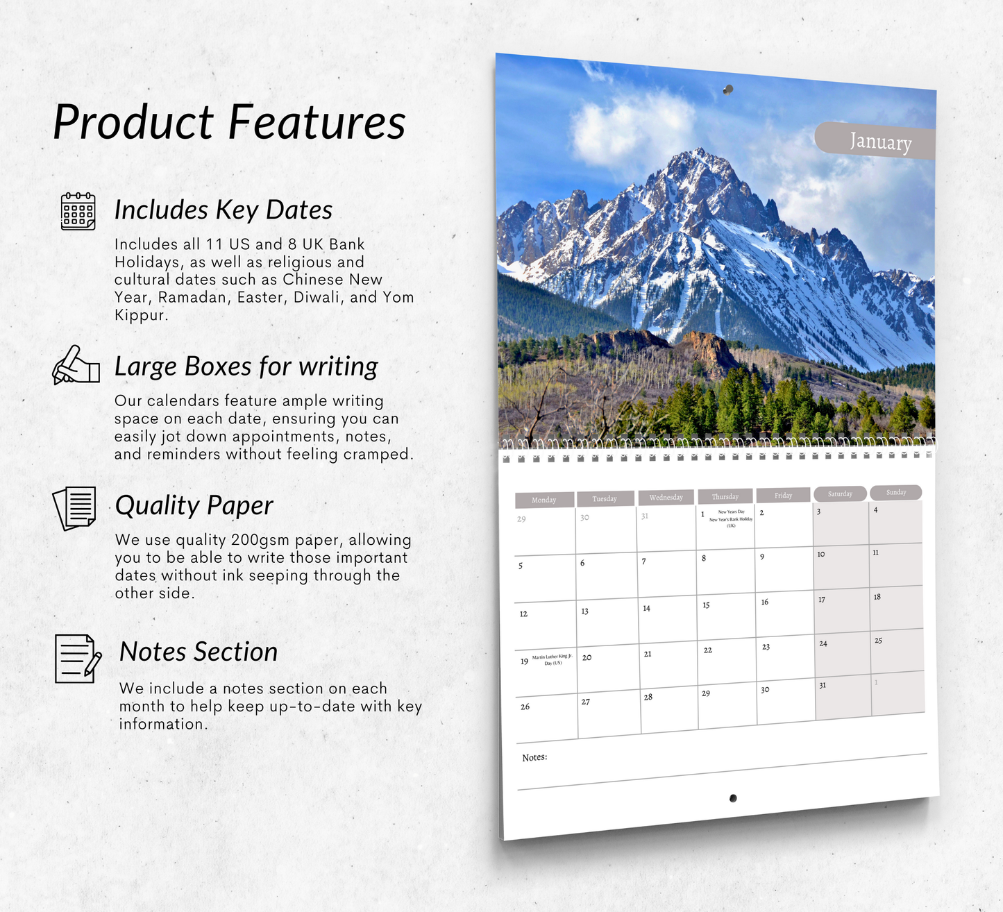 Mountain Calendar 2026