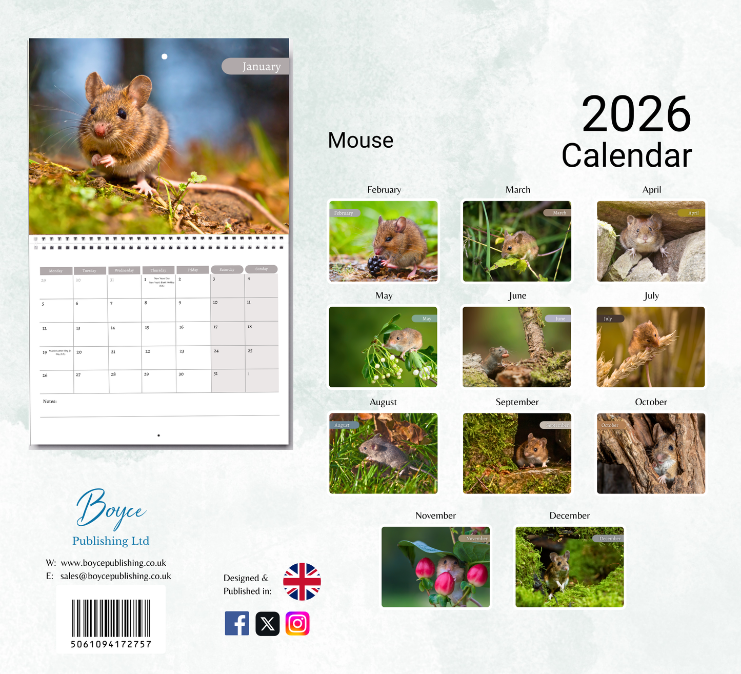 Mouse Calendar 2026